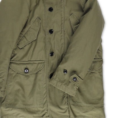 SAINT LAURENT Cotton Mens Parka Jacket Green Shearling Lining Size XS RRP3000 — View 3