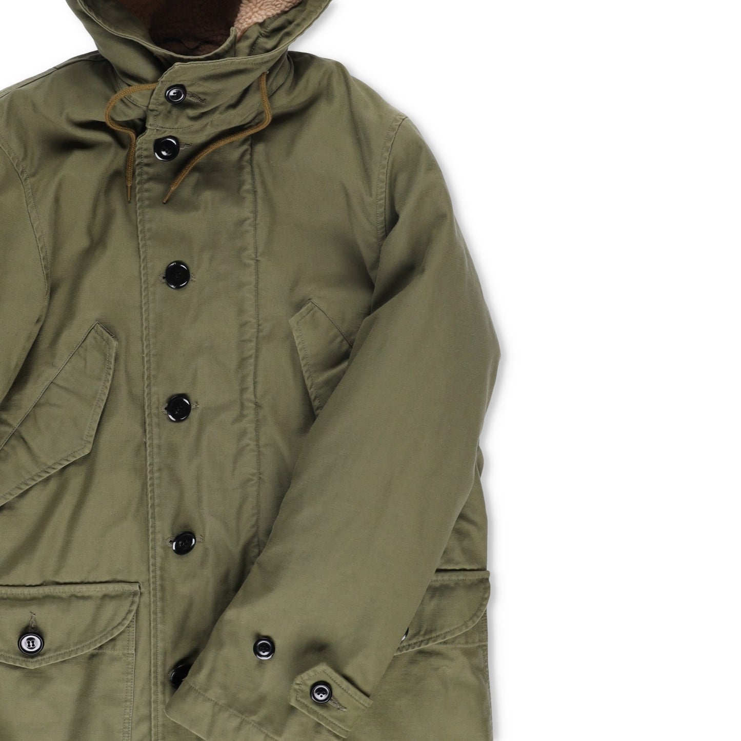 SAINT LAURENT Cotton Mens Parka Jacket Green Shearling Lining Size XS RRP3000 — View 6