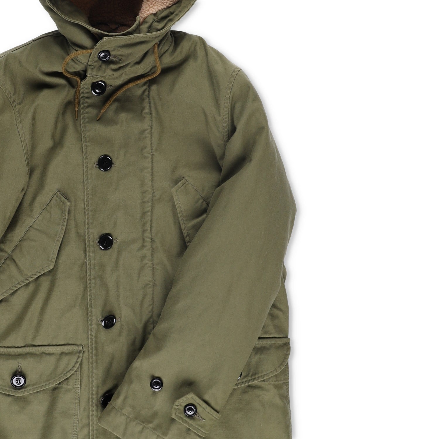 SAINT LAURENT Cotton Mens Parka Jacket Green Shearling Lining Size XS RRP3000 — View 6