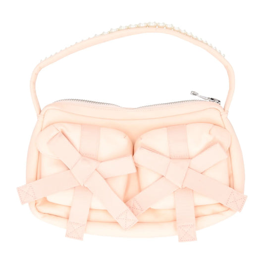 SIMONE ROCHA Womens Utility Bow Pocket Pochette Shoulder Bag Pink OS RRP 570