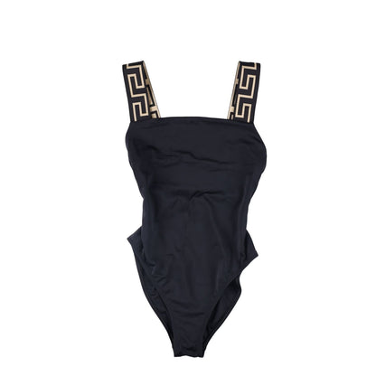 VERSACE Womens Swimsuit Black Baroque Print Strap Gold One Piece Size S RRP 285 — View 2