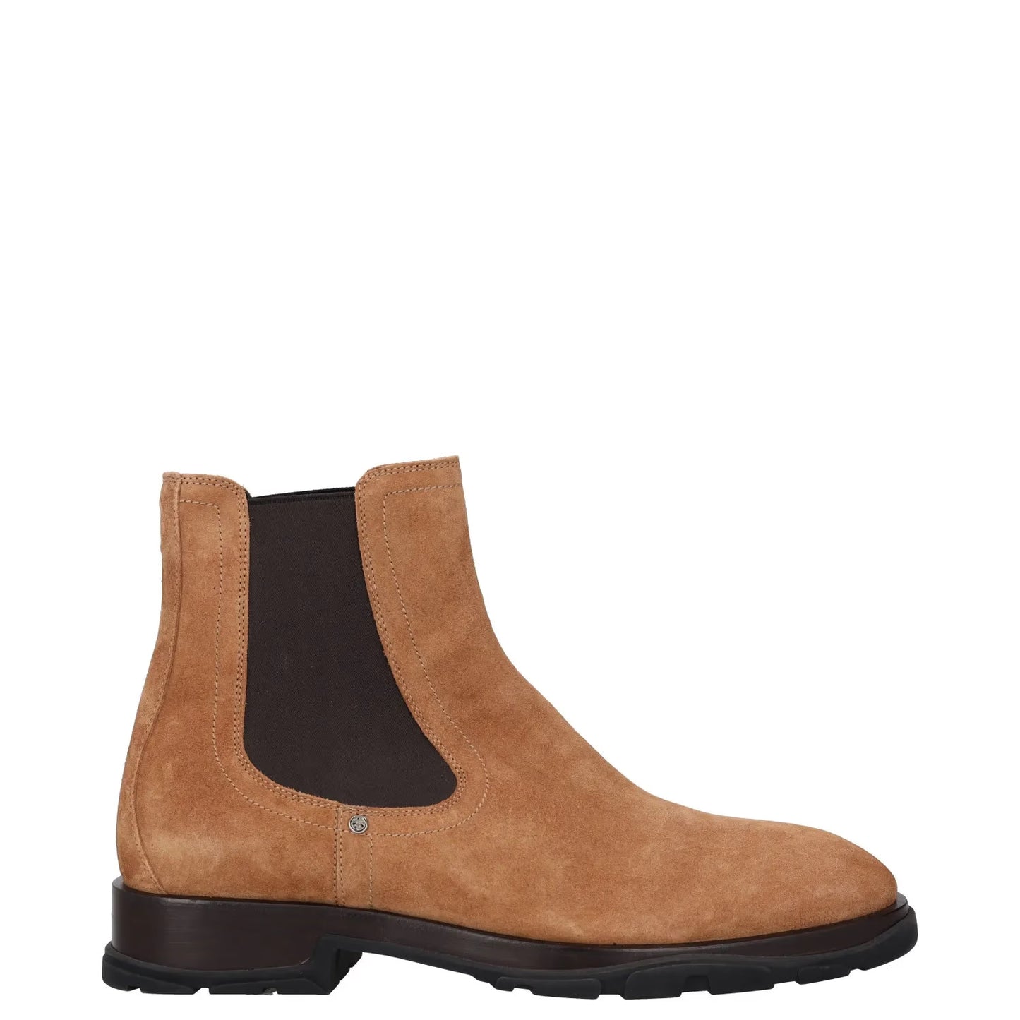 ALEXANDER MCQUEEN Mens Chelsea Boots Brown Leather Dark Brown Sole UK 9 RRP 750