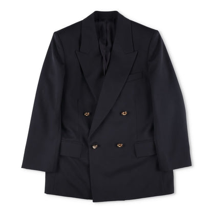BOTTEGA VENETA Womens Blazer Jacket Long Sleeve Double Breasted Black 44 RRP2060