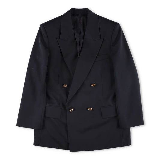BOTTEGA VENETA Womens Blazer Jacket Long Sleeve Double Breasted Black 44 RRP2060