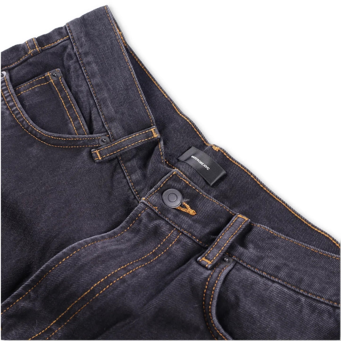 WARDROBE NYC Womens Low Rise Jean Wide-Leg Jeans Black 5 Pocket Size 27 RRP 285 — View 8