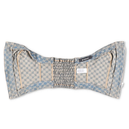 MISBHV Womens Jacquard Denim Monogram Corset Top Blue Cotton Size XL RRP 285 — View 7