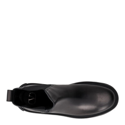 VALENTINO Women Chealsea Boots Black Leather Chunky Platform Sole UK4.5 RRP 1190 — View 7