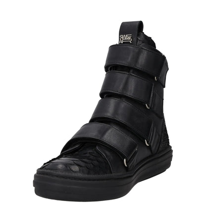 SWEAR Mens Trainers Black Leather High Top Strappy Sneakers UK 6 RRP 250 — View 3