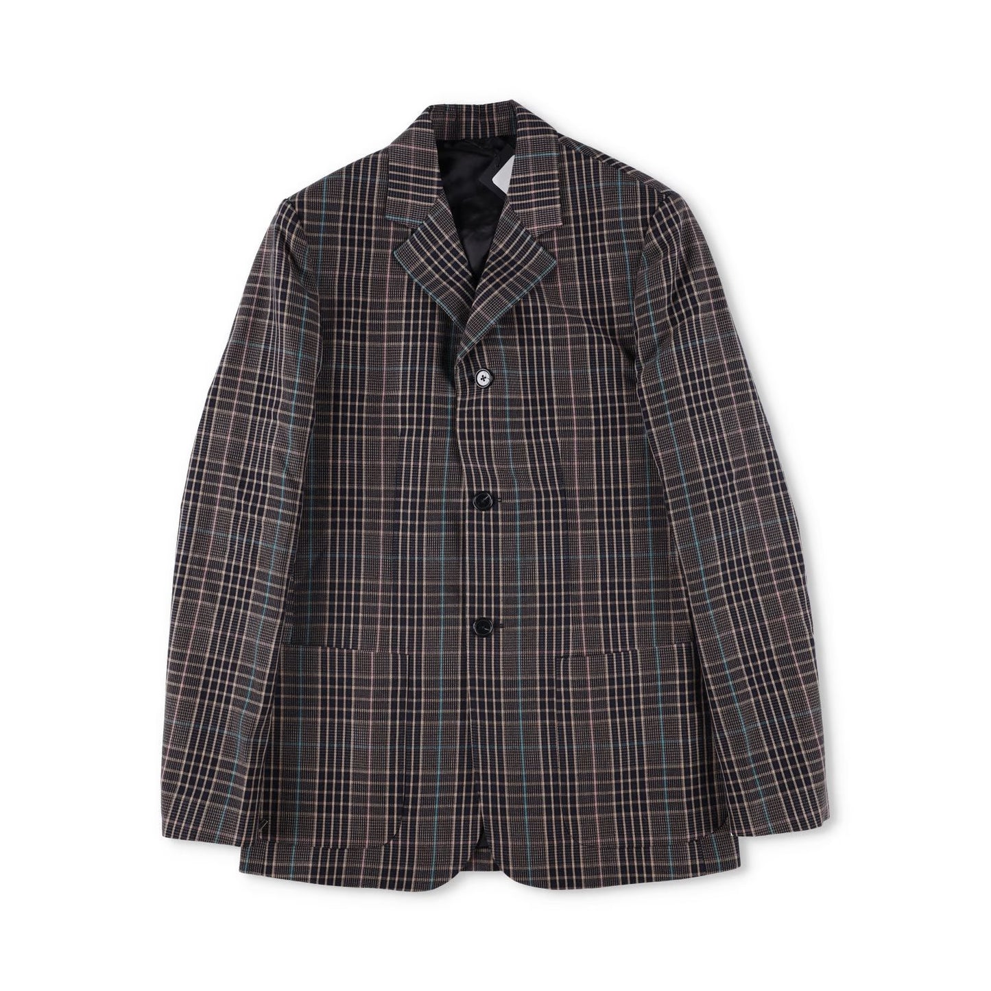 RAF SIMONS Mens Plaid Cotton Blend Jacket Multicoloured Casual RRP 750