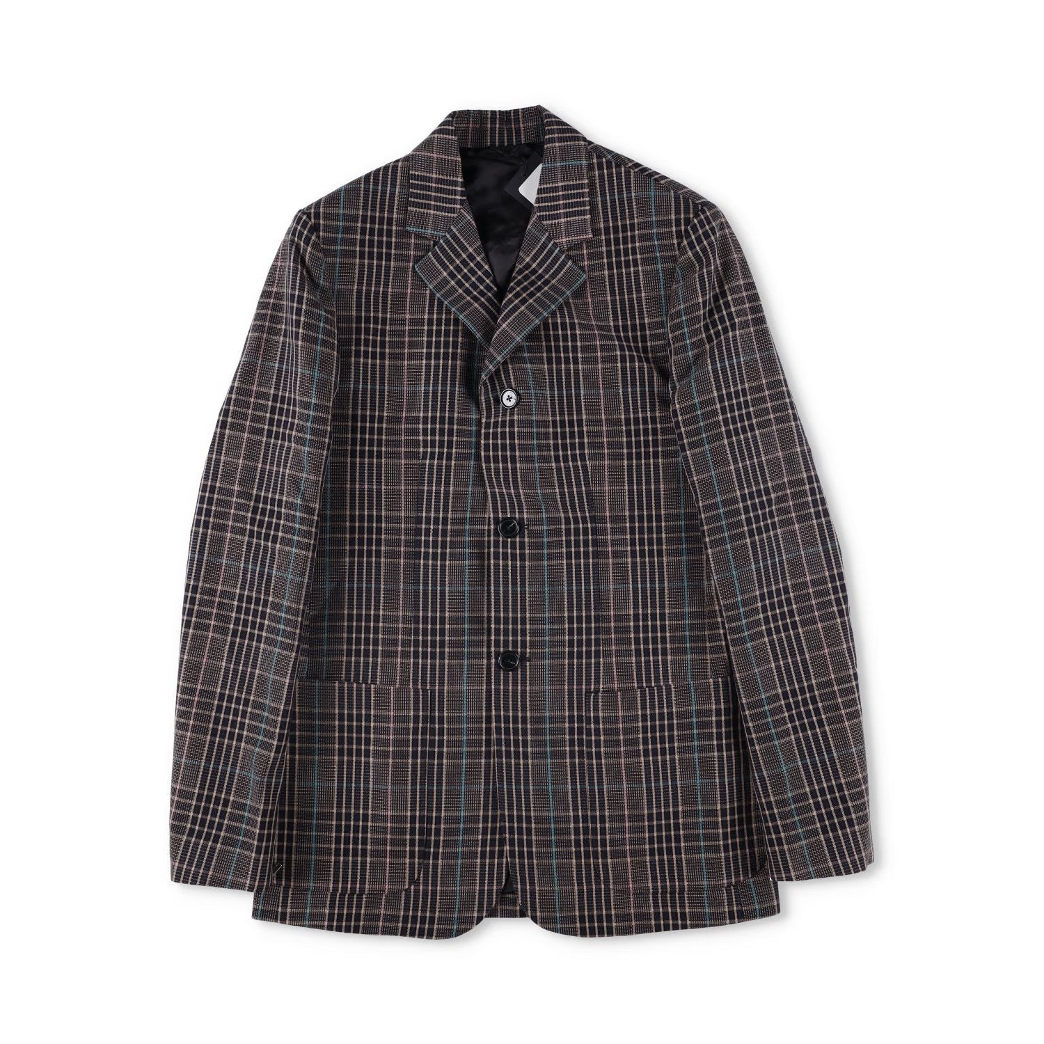 RAF SIMONS Mens Plaid Cotton Blend Jacket Multicoloured Casual RRP 750