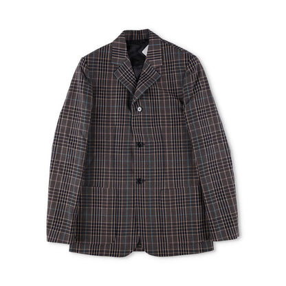 RAF SIMONS Mens Plaid Cotton Blend Jacket Multicoloured Casual RRP 750