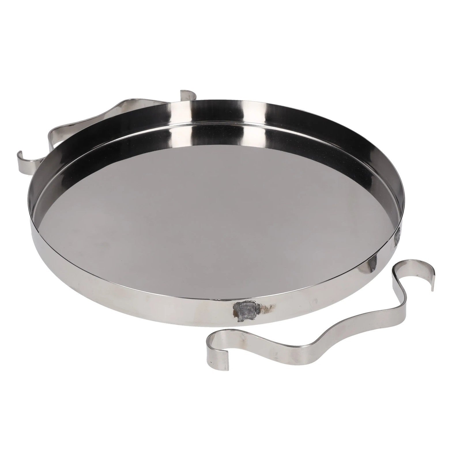 Sophie Lou Jacobsen Squiggle Tray Large Silver Stainless Steel Round OS RRP 155 — View 5