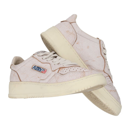 AUTRY Womens Medalist  Bicolour Pink Beige Leather Low Top Sneaker EU 35 RRP 215 — View 8