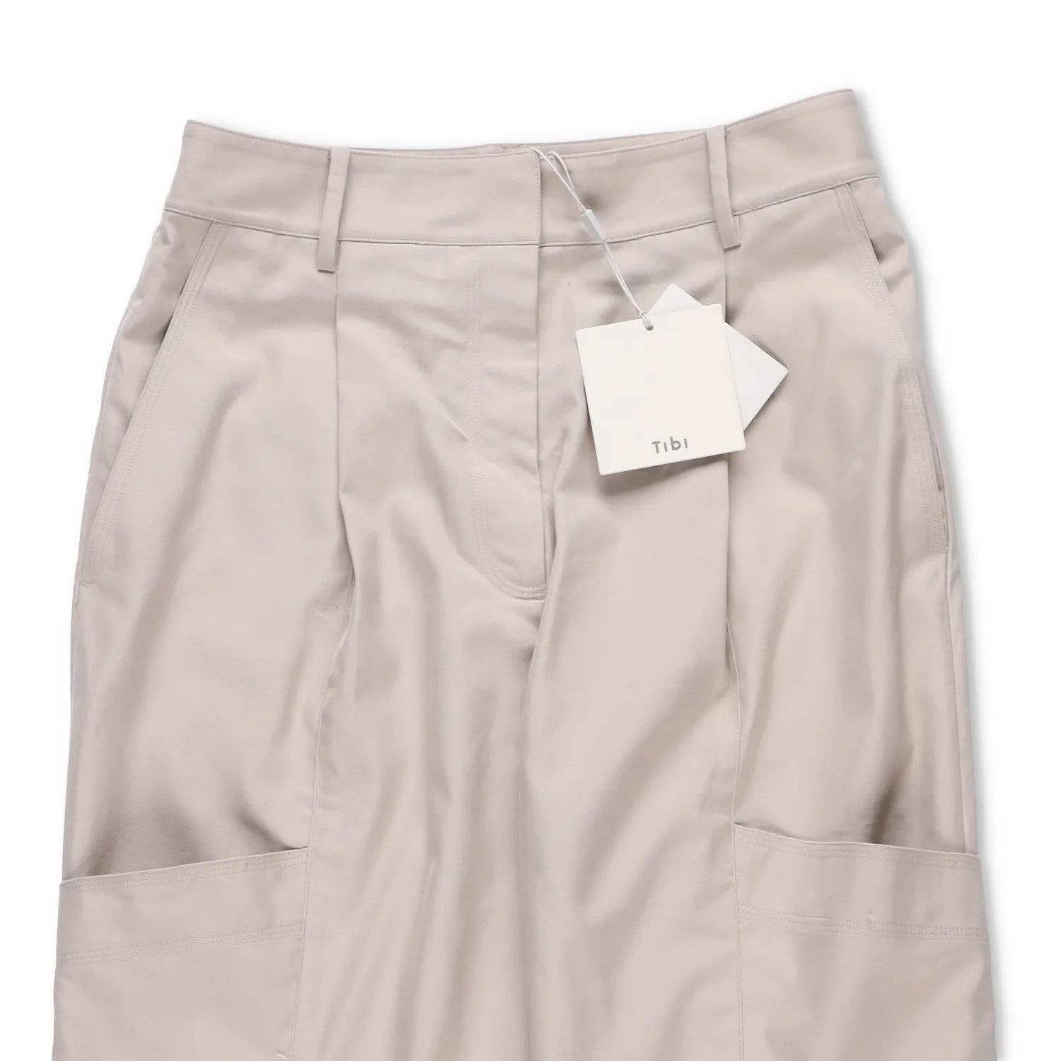 TIBI Mens Trousers Cotton Regular Fit Beige Large Pockets Size 6 RRP 250 — View 5