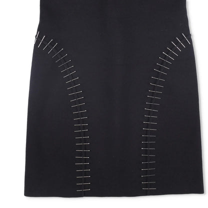 ALAIA Womens Mini Dress Scoop Neck Sleeveless Pin Side Detail Black 38 RRP 2530 — View 3