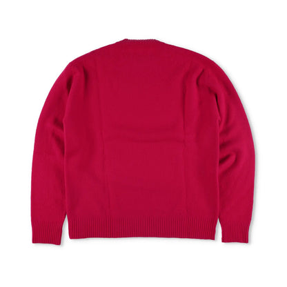JIL SANDER Mens Fine Boiled Wool Crew Neck Jumper Pullover Red Size 50 RRP 660 — View 3