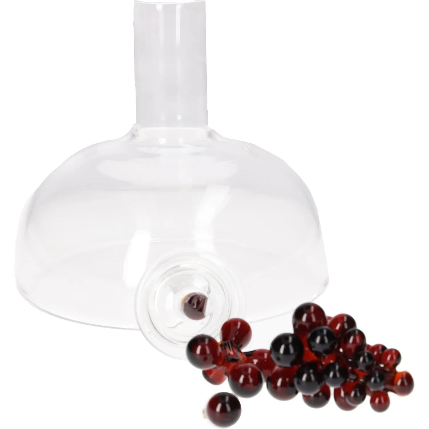 MAISON BALZAC Bordeaux Wine Decanter with Lid Glass Clear Grape Detail OS RRP150 — View 8