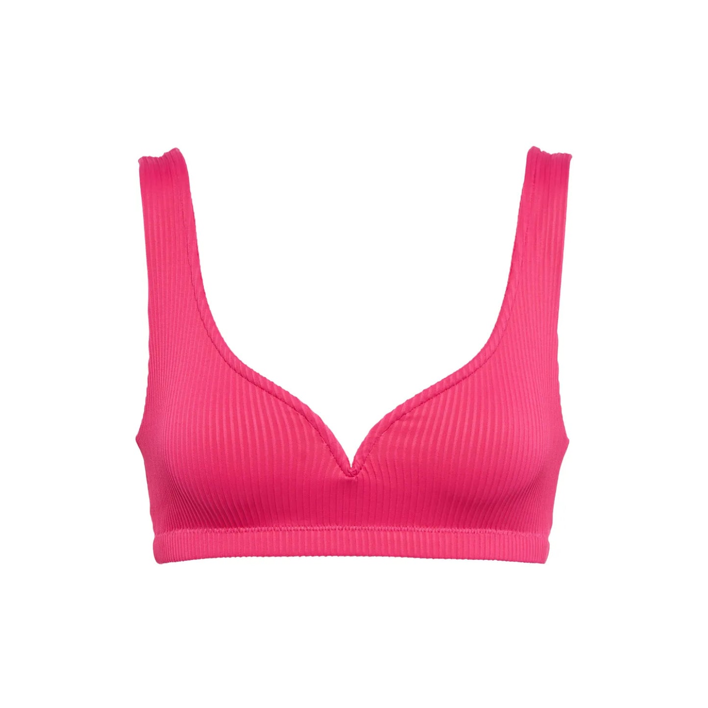 ALEXANDRA MIRO Womens Kamala Bikini Top Raspberry Texture Solid Strappy S RRP155