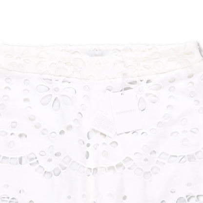ZIMMERMANN Women Lexi Embroidered Wide Leg Trousers Ivory White Cotton 2 RRP 650 — View 5