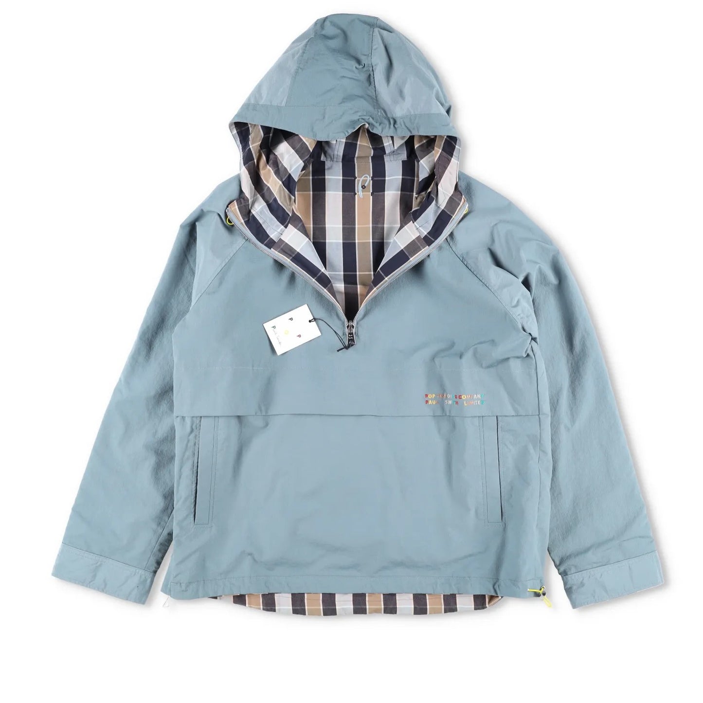 POP TRADING COMPANY X Paul Smith Mens Reversible Pop Over Cagoule Blue XS RRP750 — View 6