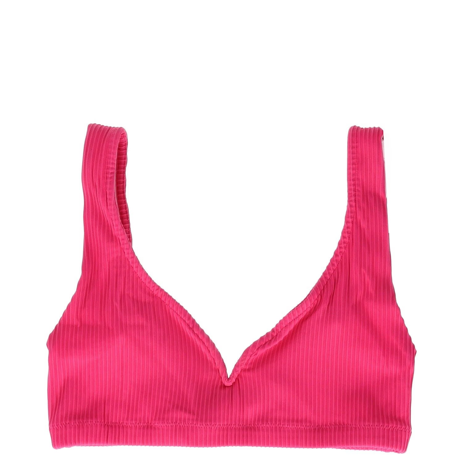ALEXANDRA MIRO Womens Kamala Bikini Top Raspberry Texture Solid Strappy S RRP155 — View 2