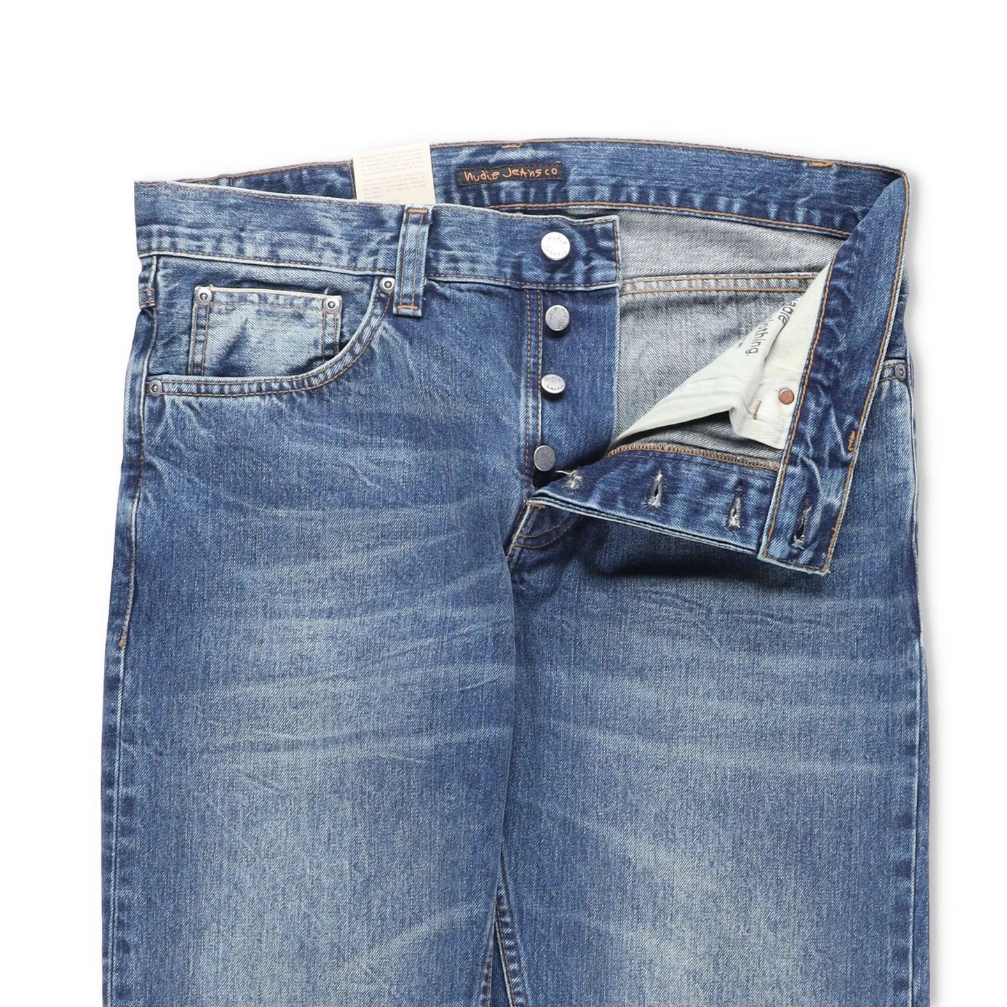 NUDIE JEANS Mens Jeans Steady Eddie Ii Stormy Selvedge Straight Blue 33 RRP 200 — View 5