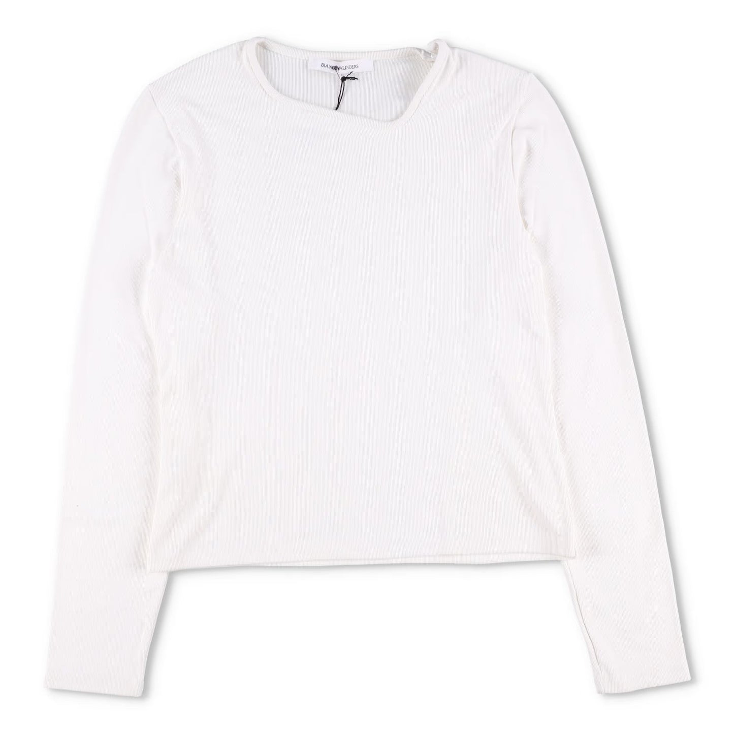 BIANCA SAUNDERS Mens Jumper Knit Y Neck Long Sleeve White Size M RRP 320