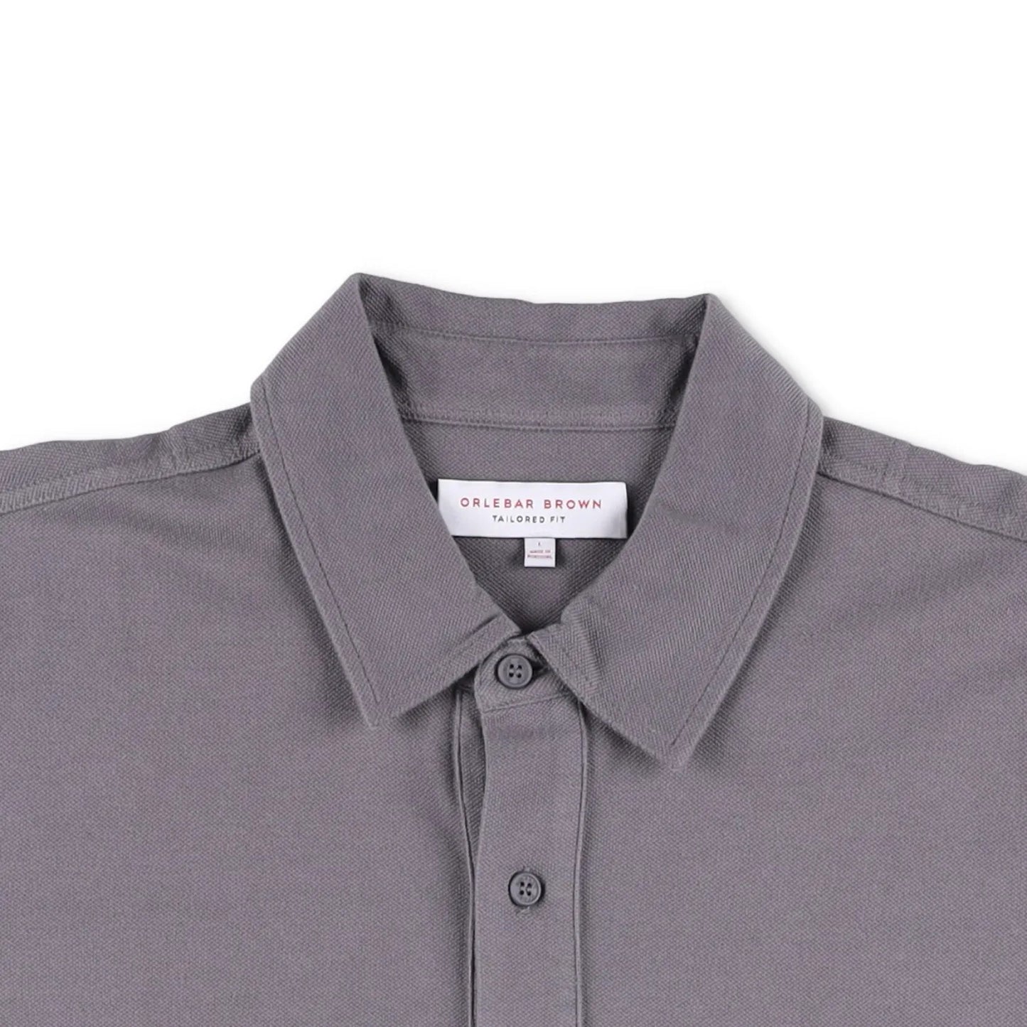 ORLEBAR BROWN Mens Polo Shirt Short Sleeve Collared Grey Cotton Size L RRP 275 — View 5