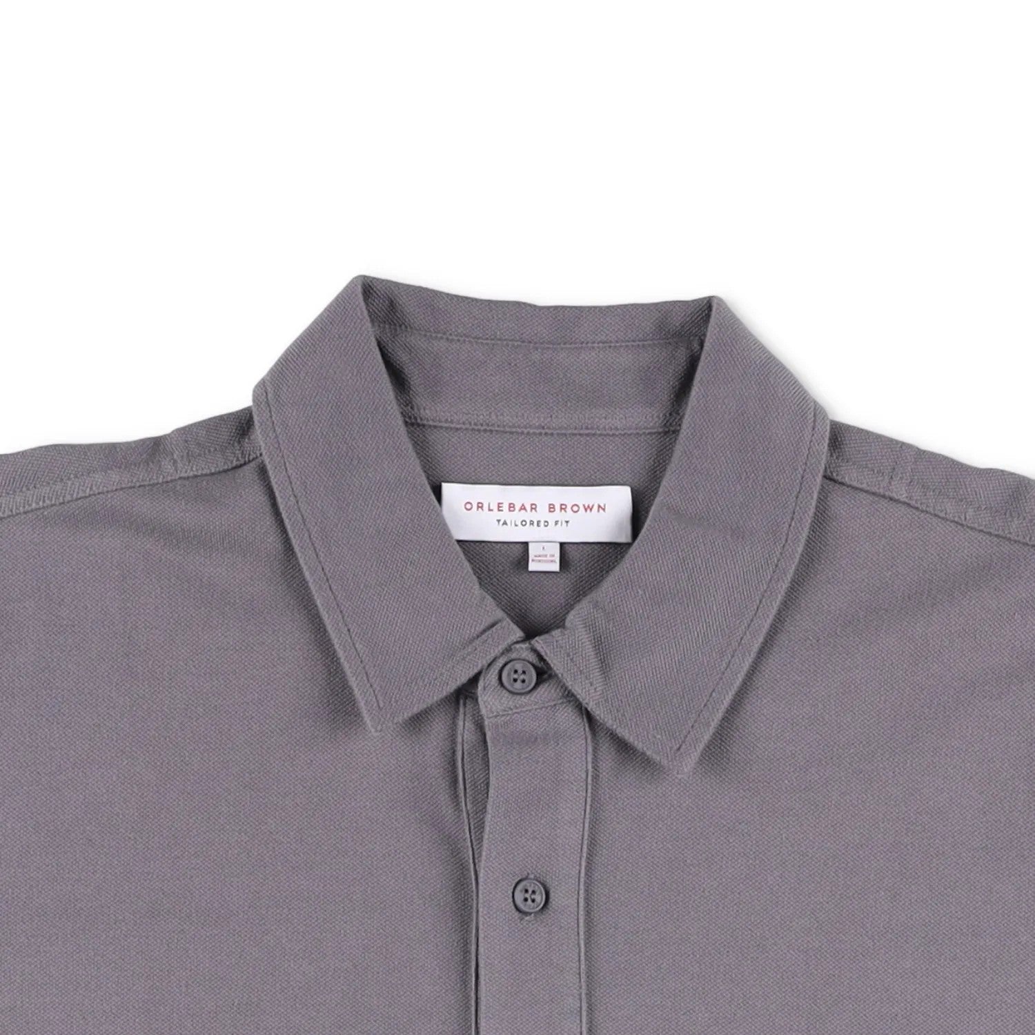 ORLEBAR BROWN Mens Polo Shirt Short Sleeve Collared Grey Cotton Size L RRP 275 — View 5