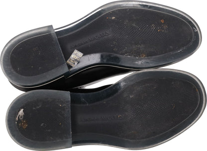 ALEXANDER MCQUEEN Mens Chelsea Boot Transparent Sole Black Leather UK 7 RRP 900 — View 12