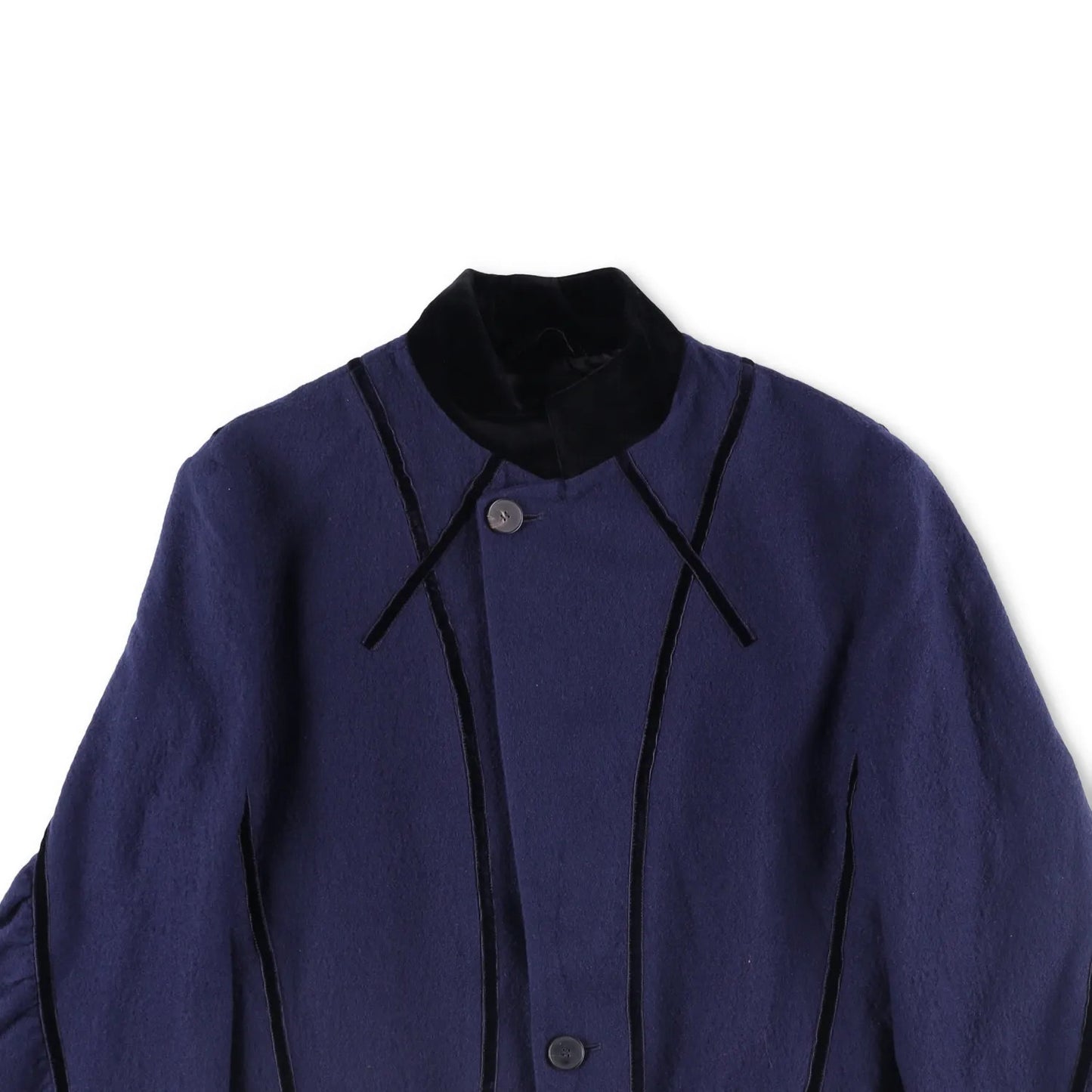HAIDER ACKERMANN Mens Jacket Blue Fleece Wool Blend Button Closure RRP 1750 — View 2