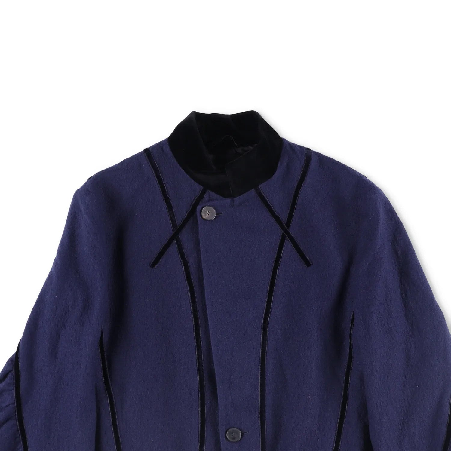 HAIDER ACKERMANN Mens Jacket Blue Fleece Wool Blend Button Closure RRP 1750 — View 2