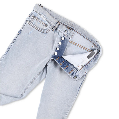 DIOR HOMME Mens Slim Fit Jeans Light Blue Wash Mid Rise Size 28 RRP 555 — View 7