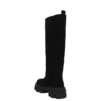 GIABORGHINI Womens Boot Black Leather Knee High Chunky Sole UK 2 RRP 375 — View 5