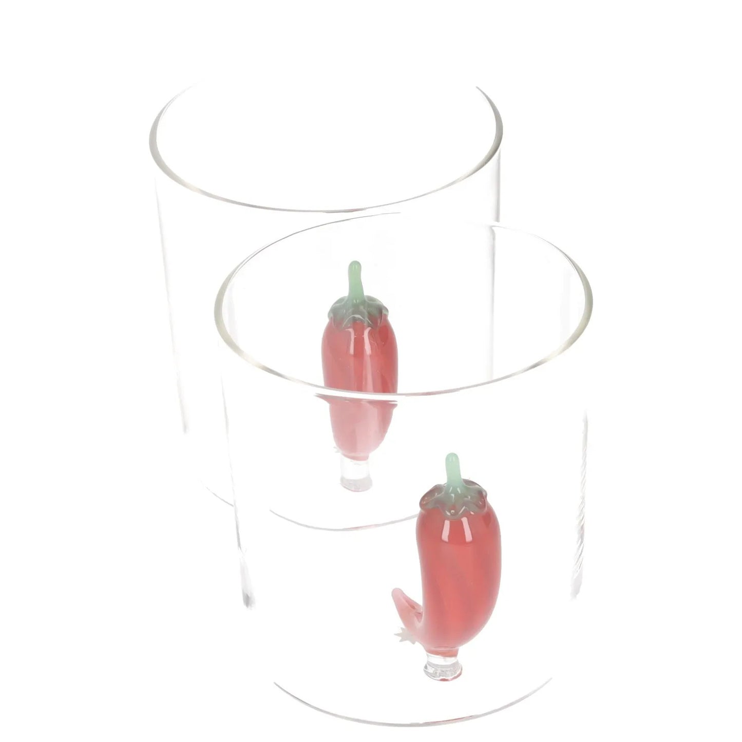 MAISON BALZAC X Browns Picante Cocktail Glasses Set Of 2 Red Chili OS RRP 100 — View 3