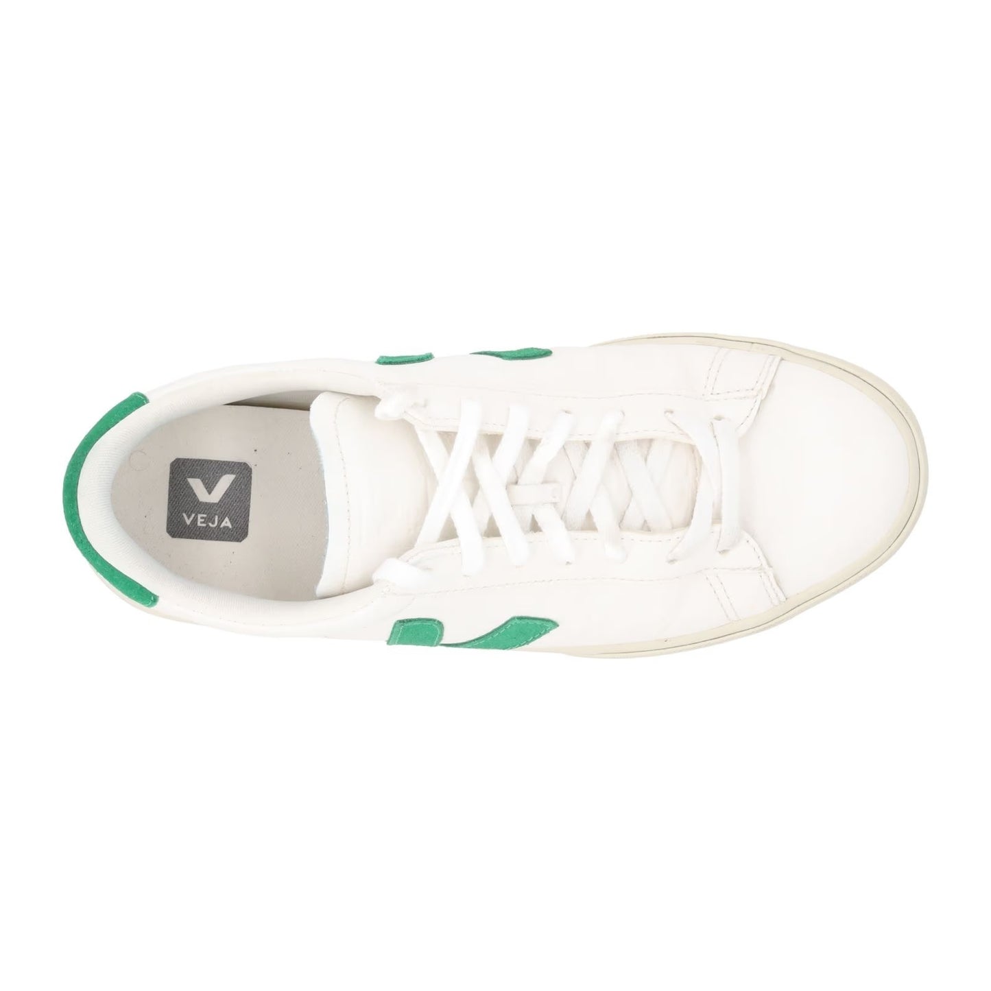 VEJO Womens Campo Paros Sneakers Low Top Lace Up White Green Leather UK 9 RRP136 — View 7