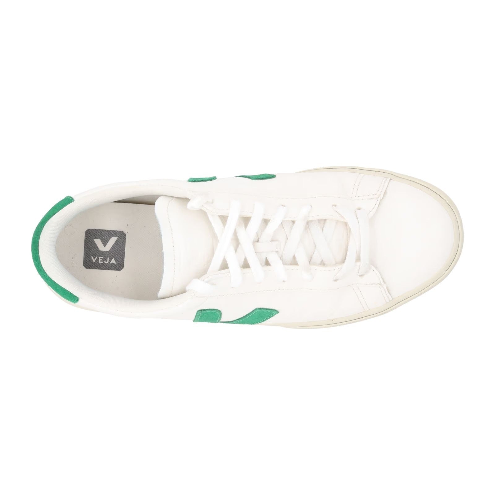 VEJO Womens Campo Paros Sneakers Low Top Lace Up White Green Leather UK 9 RRP136 — View 7