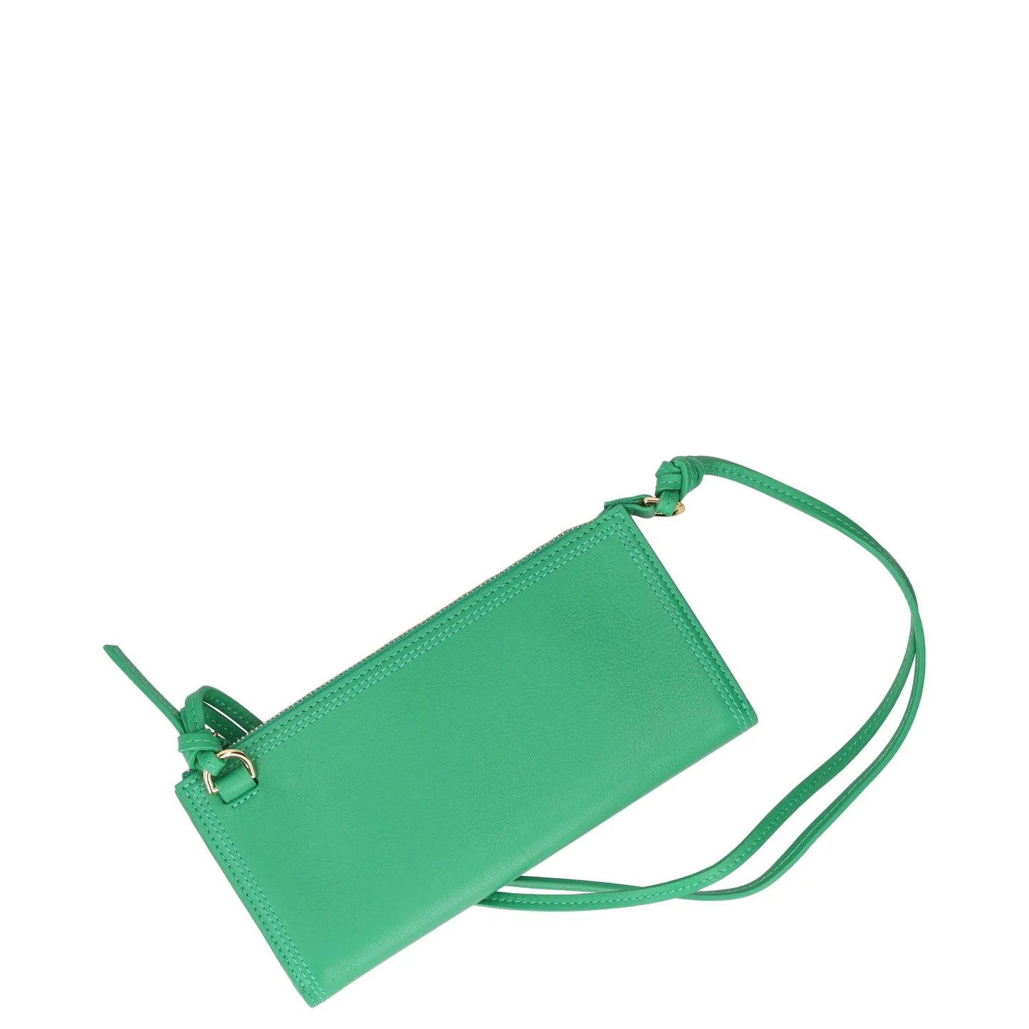 JACQUEMUS Womens Wallet Purse Green Leather Gold Logo Strap Size S RRP 350 — View 3