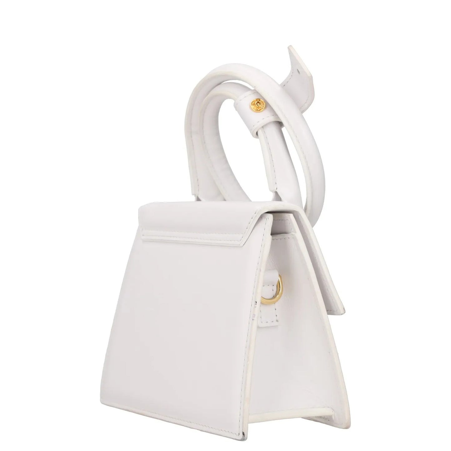 JACQUEMUS Womens Le Chiquito Noeud Leather Tote Bag White One Size RRP 745 — View 12