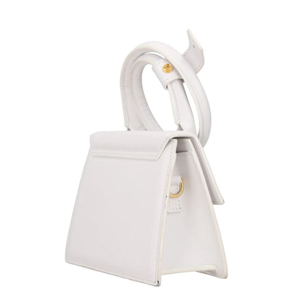JACQUEMUS Womens Le Chiquito Noeud Leather Tote Bag White One Size RRP 745 — View 12