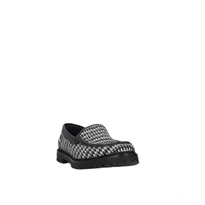 MANOLO BLAHNIK Womens Tweed Loafers Black Grey Leather Slip On UK 8 RRP 725 — View 2