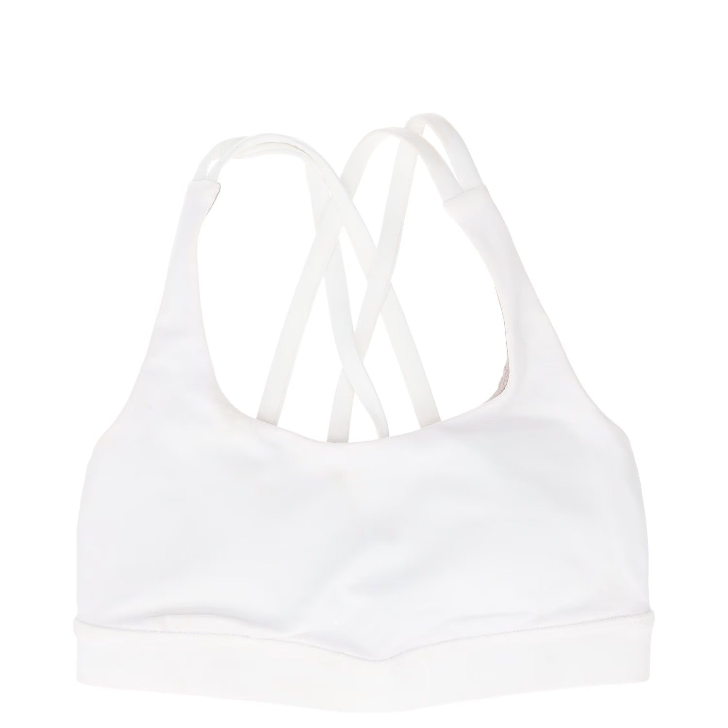 LULULEMON Womens Energy Bra Training White Stretch Crossback Size 2 RRP 48 — View 2