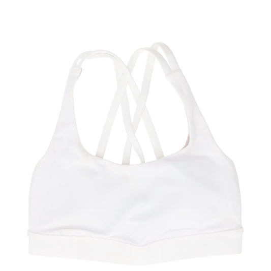 LULULEMON Womens Energy Bra Training White Stretch Crossback Size 2 RRP 48 — View 2