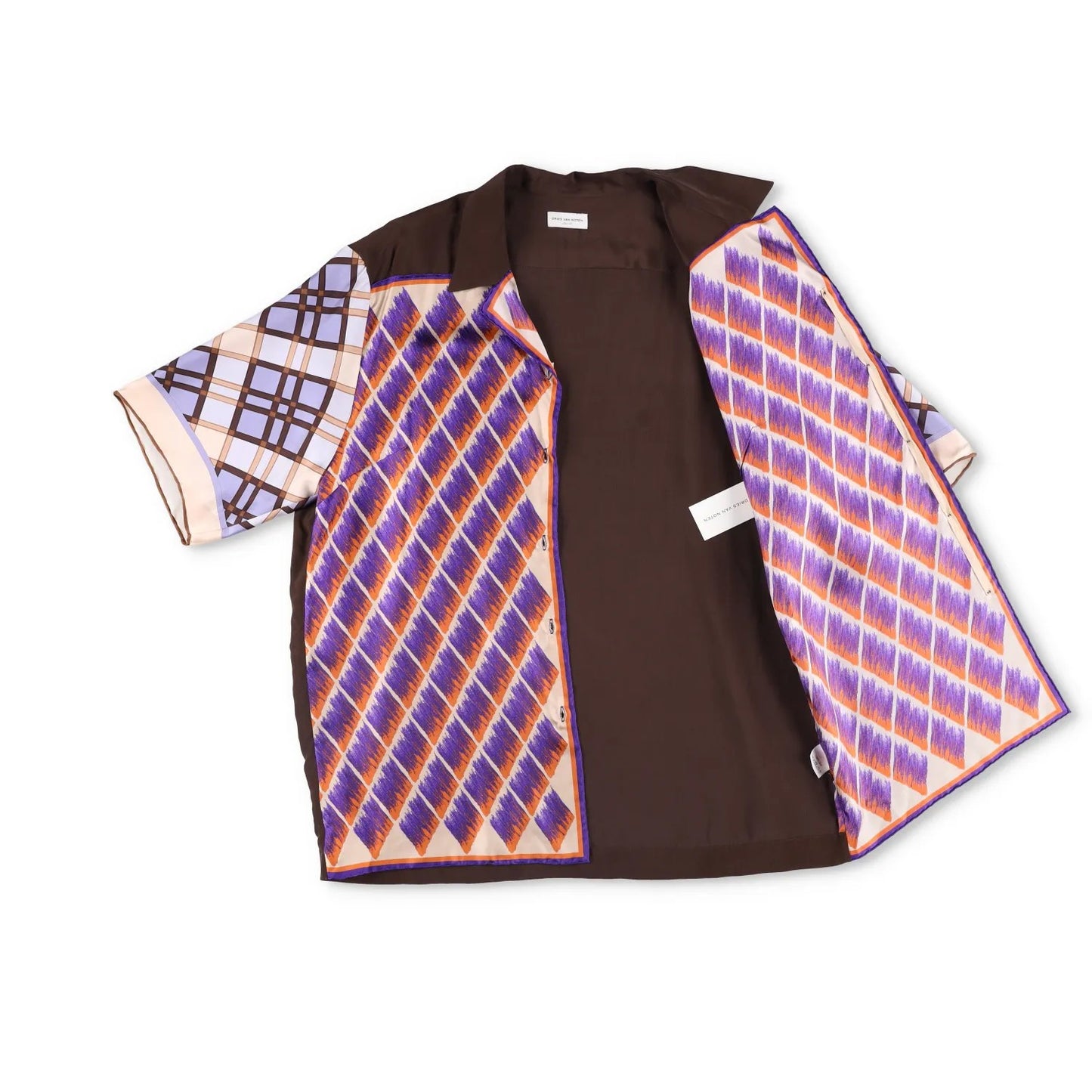 DRIES VAN NOTEN Mens Shirt Silk Button-Up Multicoloured Size 40 RRP 795 — View 6