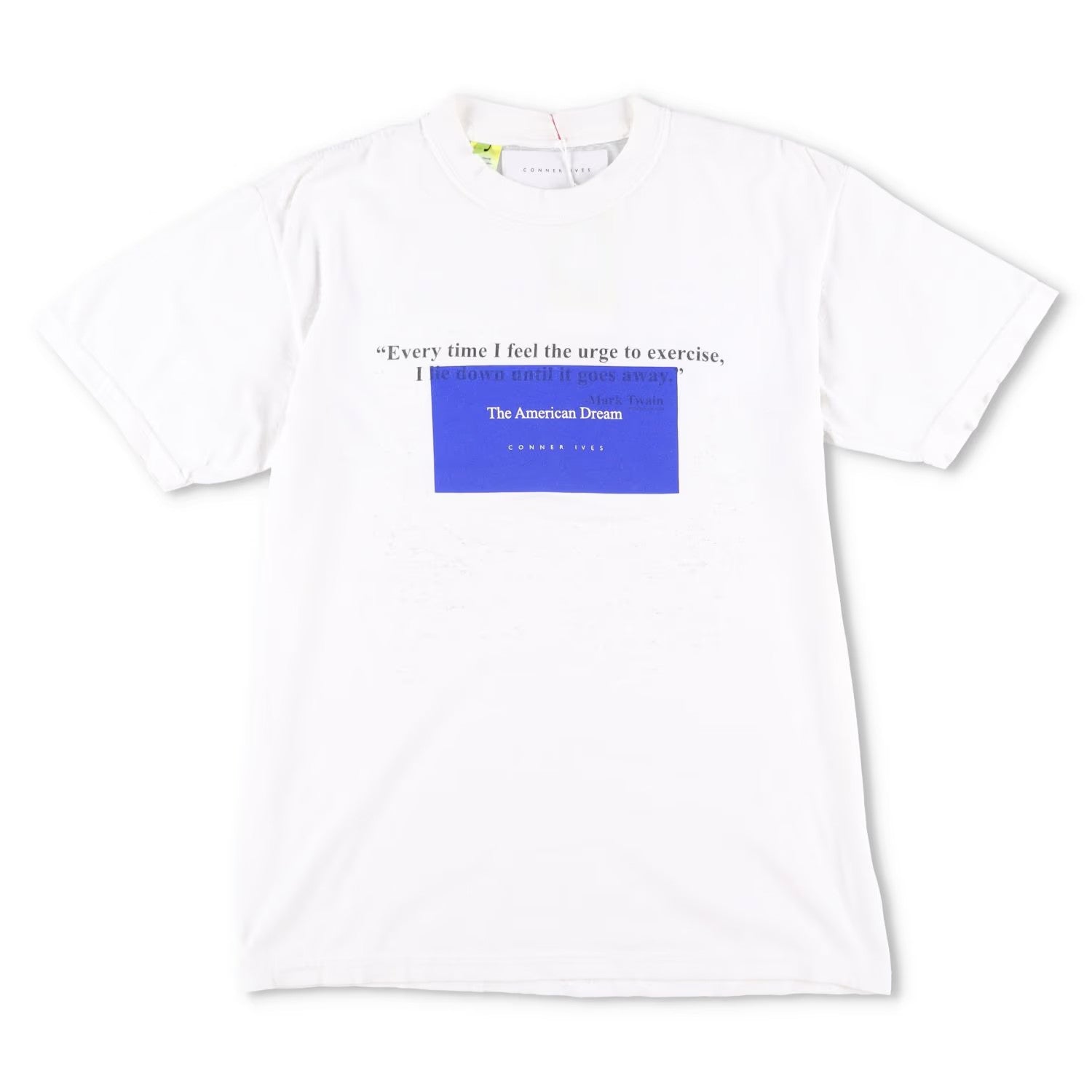CONNER IVES Mens T-Shirt Mixed Vintage Fibre White Logo Short Sleeve S RRP 145