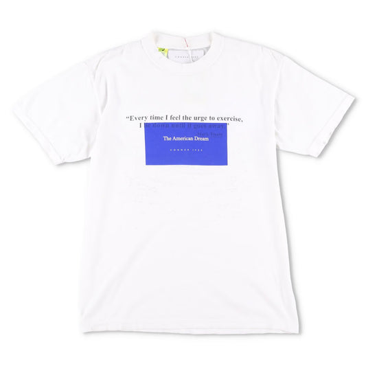 CONNER IVES Mens T-Shirt Mixed Vintage Fibre White Logo Short Sleeve S RRP 145