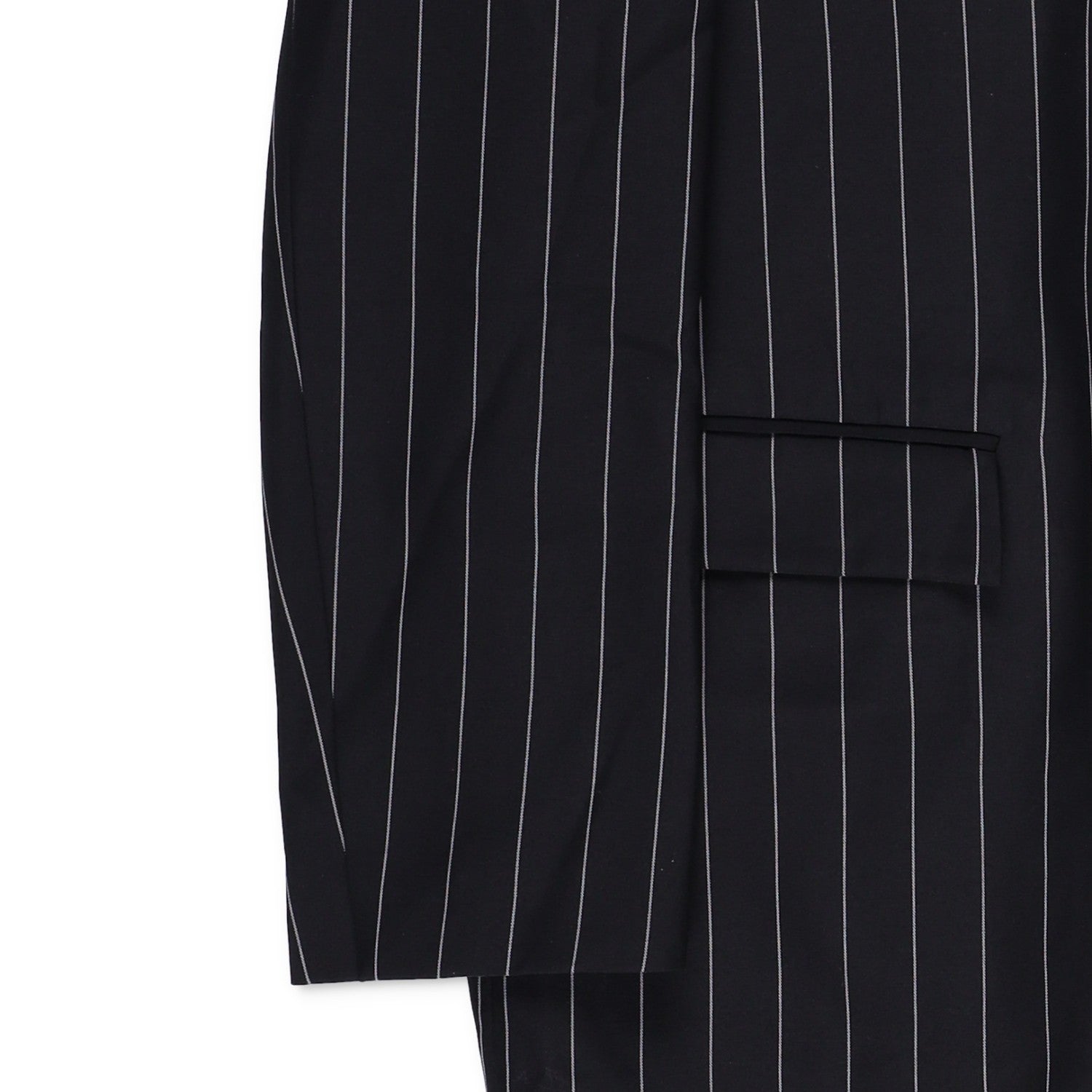 JUUN-J Unisex Striped Pinstripe Long Coat Wool Size 36 RRP1200 — View 5