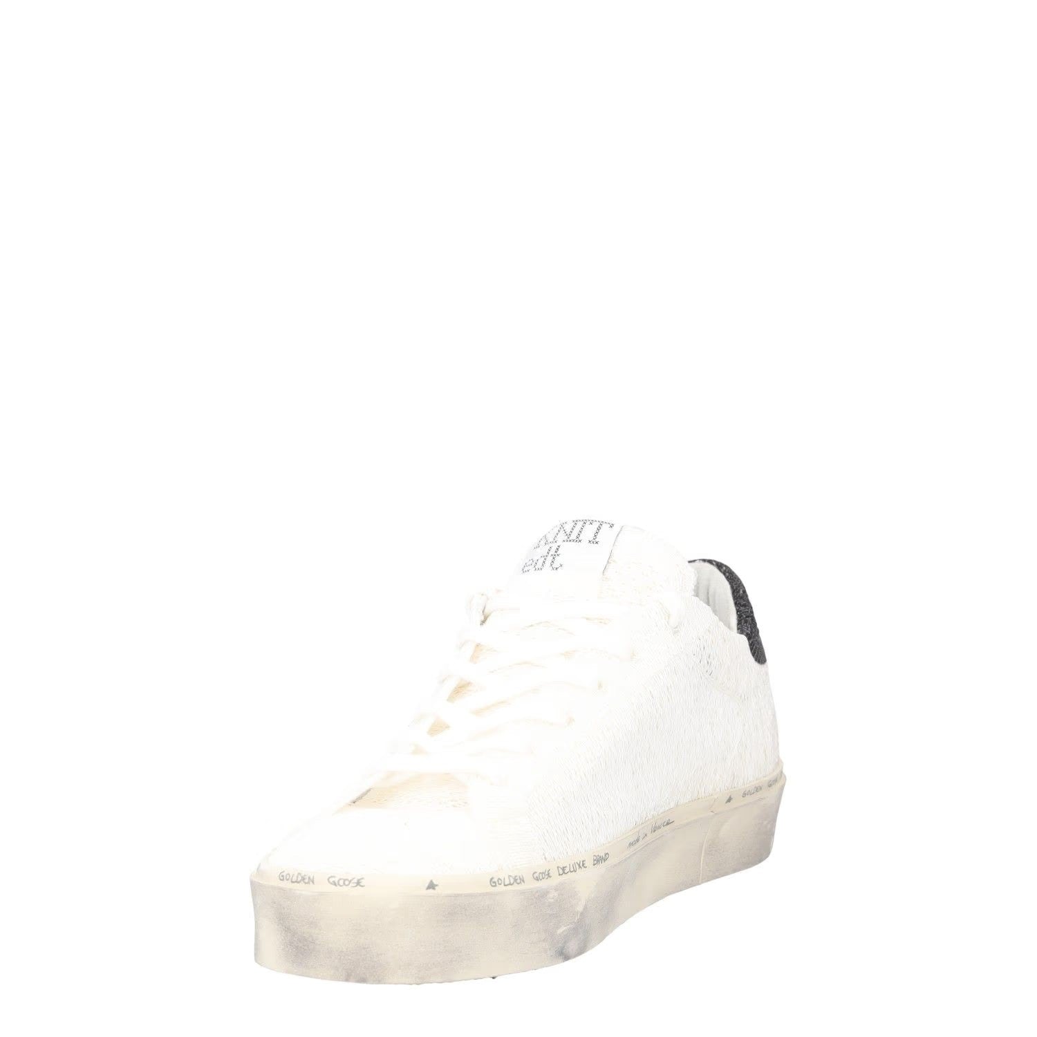 GOLDEN GOOSE Womens Trainers White Black Leather Low Top Lace Up UK 4 RRP 485 — View 3