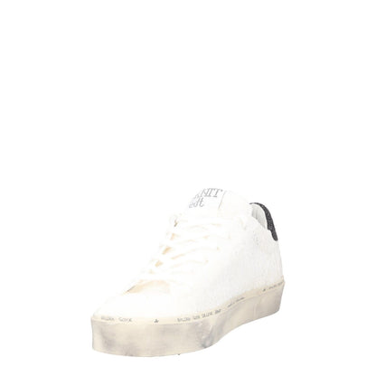GOLDEN GOOSE Womens Trainers White Black Leather Low Top Lace Up UK 4 RRP 485 — View 3