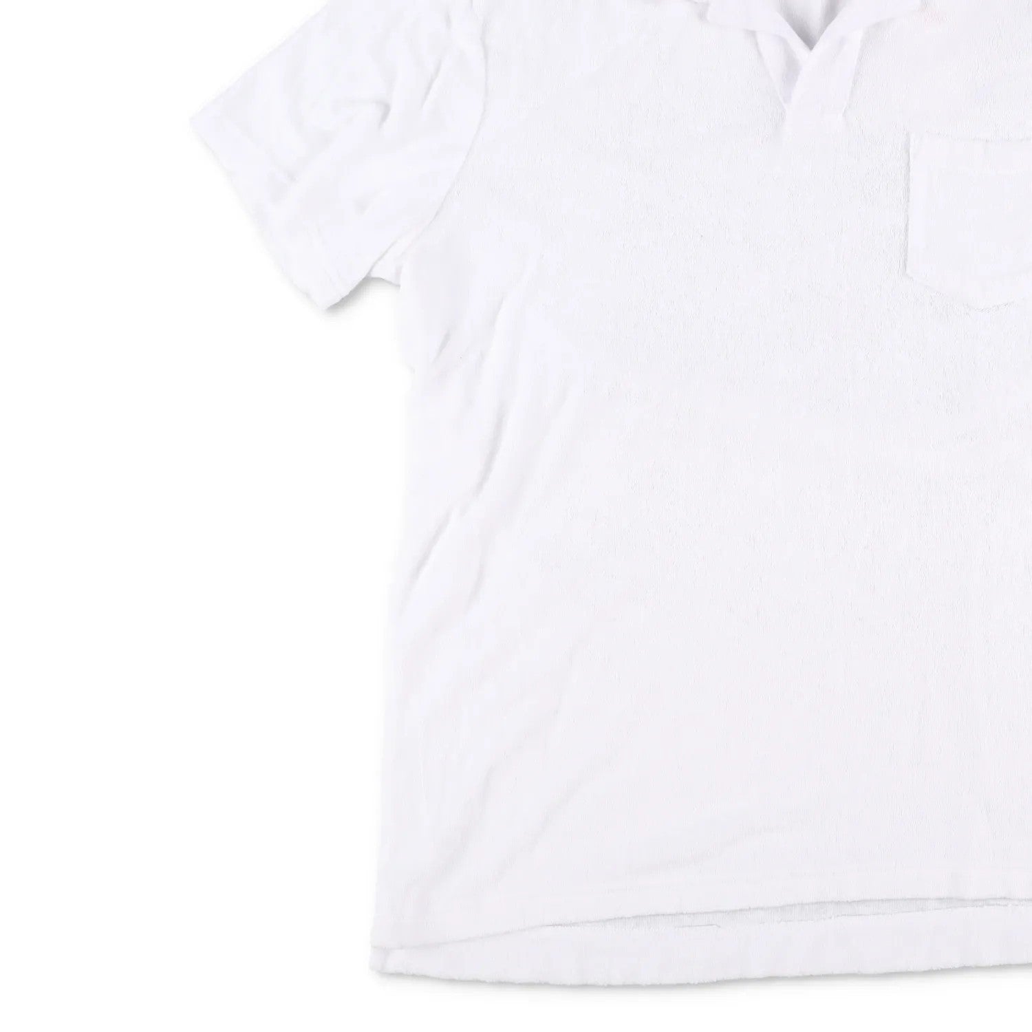 ORLEBAR BROWN Mens Terry Polo Shirt White Short Sleeve Collared Size L RRP 145 — View 3